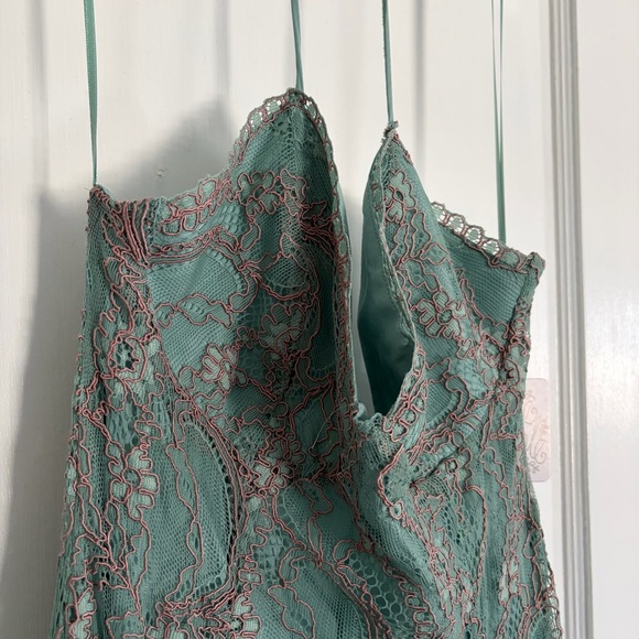 Free People Mint Green Backless Lace Dress - Picture 6 of 9
